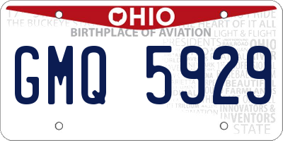 OH license plate GMQ5929