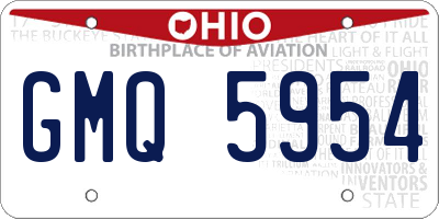 OH license plate GMQ5954