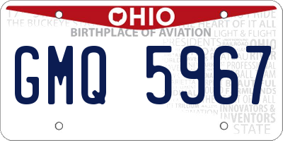 OH license plate GMQ5967