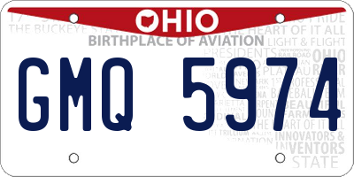 OH license plate GMQ5974