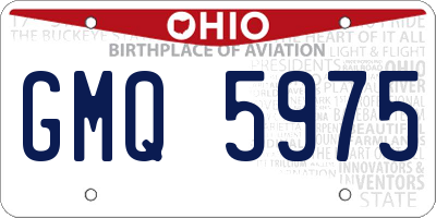 OH license plate GMQ5975