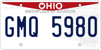 OH license plate GMQ5980