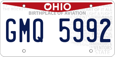 OH license plate GMQ5992