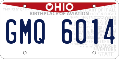 OH license plate GMQ6014