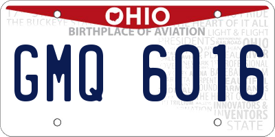 OH license plate GMQ6016