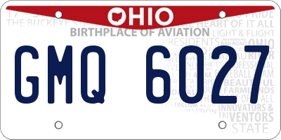 OH license plate GMQ6027