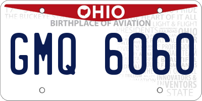 OH license plate GMQ6060