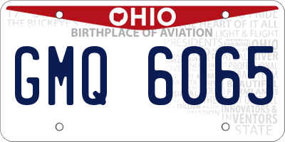 OH license plate GMQ6065