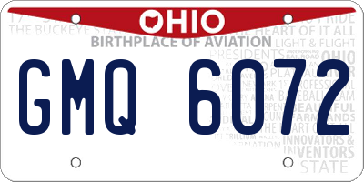OH license plate GMQ6072