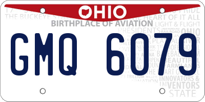 OH license plate GMQ6079