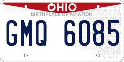 OH license plate GMQ6085
