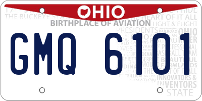OH license plate GMQ6101