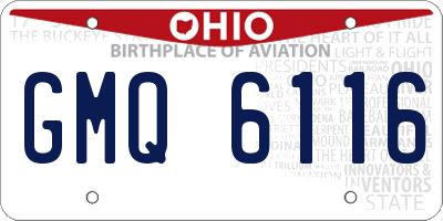 OH license plate GMQ6116
