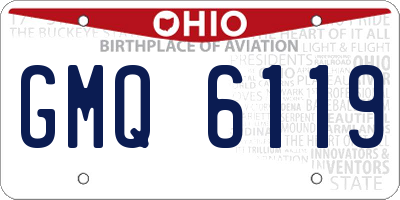 OH license plate GMQ6119