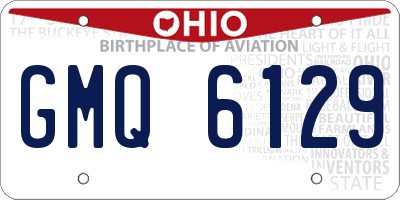 OH license plate GMQ6129
