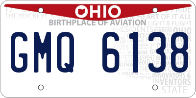 OH license plate GMQ6138