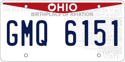 OH license plate GMQ6151