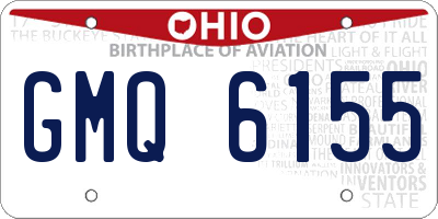 OH license plate GMQ6155