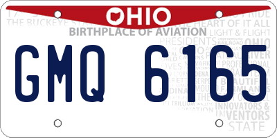 OH license plate GMQ6165