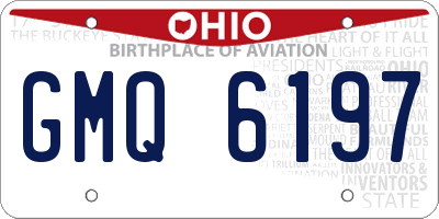 OH license plate GMQ6197