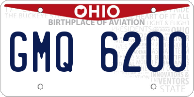 OH license plate GMQ6200