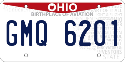 OH license plate GMQ6201