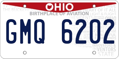 OH license plate GMQ6202
