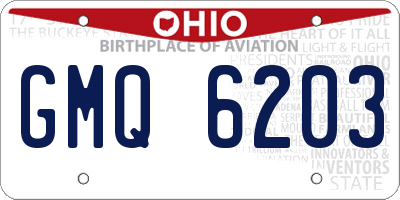 OH license plate GMQ6203