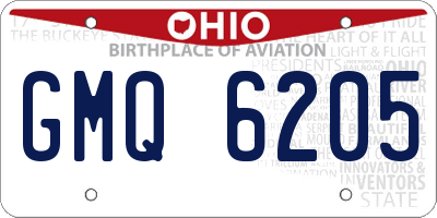 OH license plate GMQ6205
