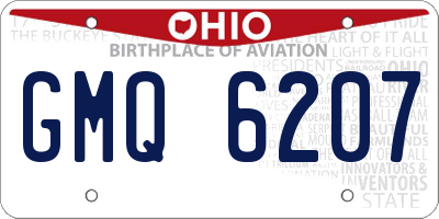 OH license plate GMQ6207