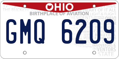 OH license plate GMQ6209