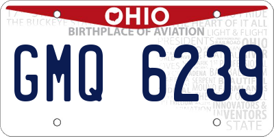 OH license plate GMQ6239