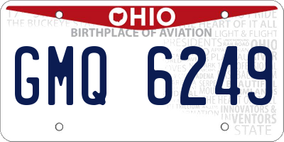OH license plate GMQ6249