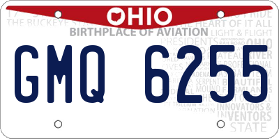 OH license plate GMQ6255