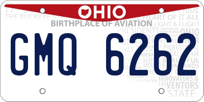 OH license plate GMQ6262