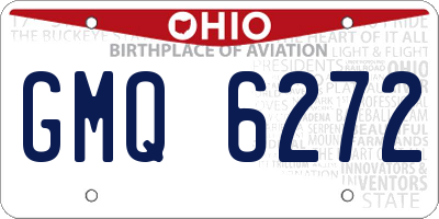 OH license plate GMQ6272