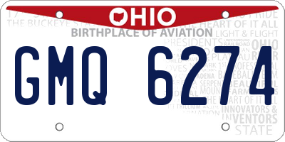 OH license plate GMQ6274