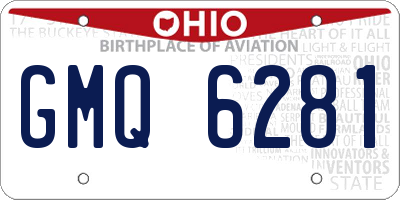 OH license plate GMQ6281
