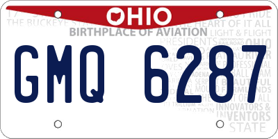 OH license plate GMQ6287