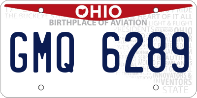 OH license plate GMQ6289