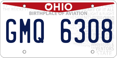 OH license plate GMQ6308