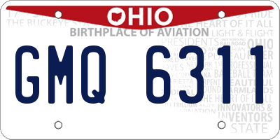 OH license plate GMQ6311