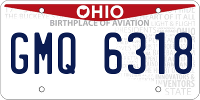 OH license plate GMQ6318