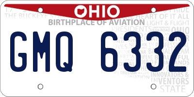 OH license plate GMQ6332