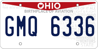 OH license plate GMQ6336