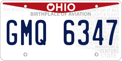 OH license plate GMQ6347