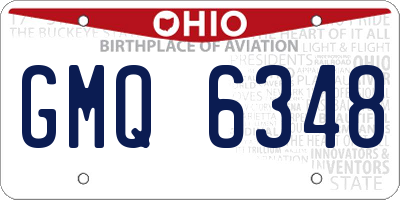 OH license plate GMQ6348