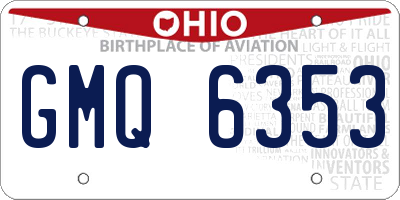 OH license plate GMQ6353