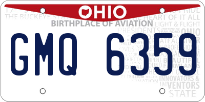 OH license plate GMQ6359