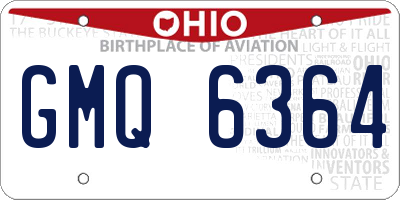 OH license plate GMQ6364